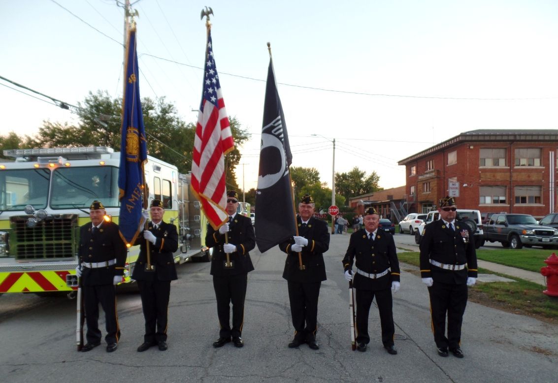 Solon Color Guard ready for the Homecoming Parade 2018!