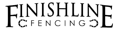 Finchline Fencing logo in black text with stylized fencing icon