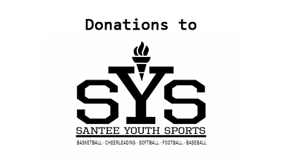 Donations to Santee Youth Sports: logo with torch,