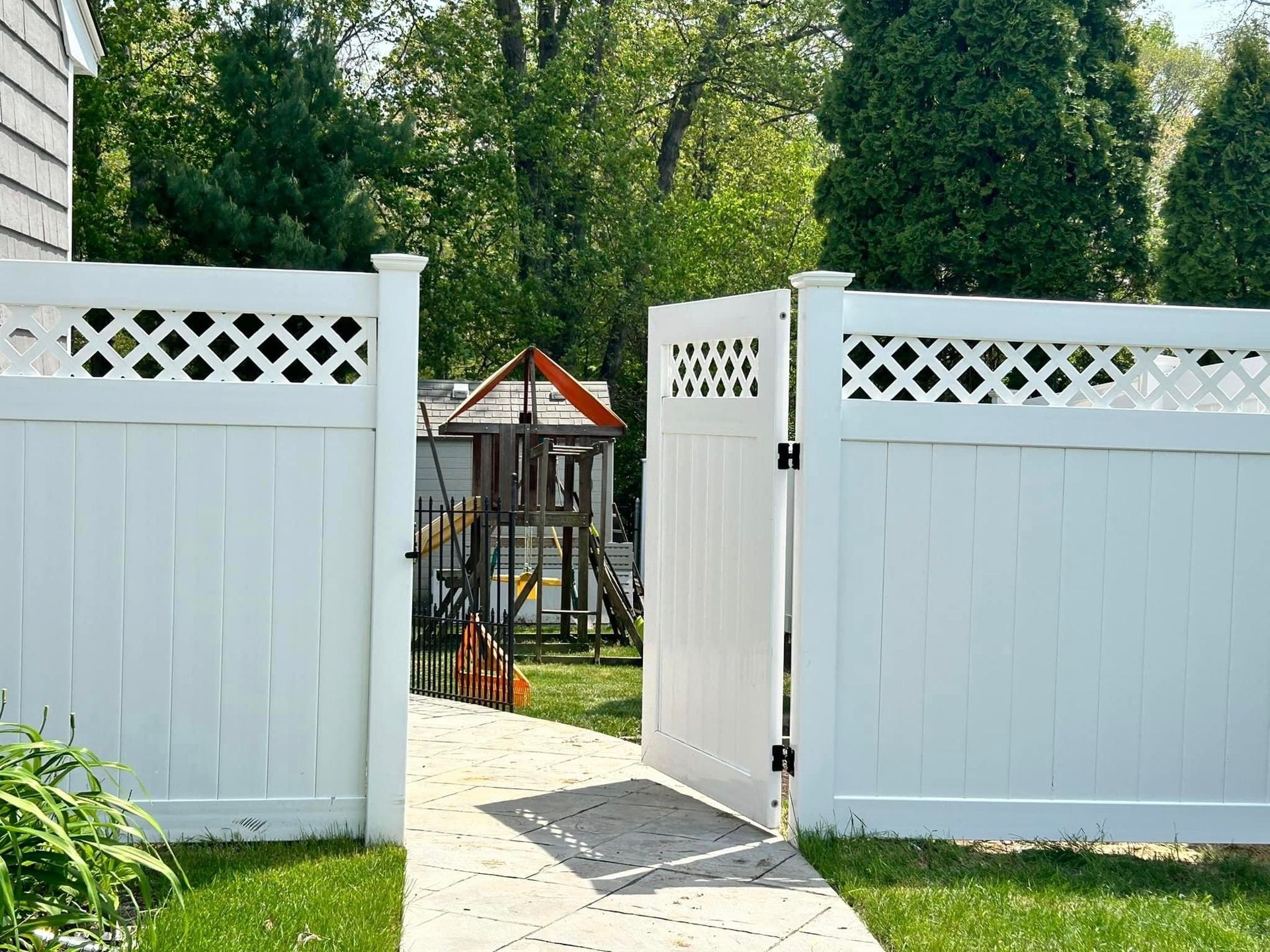 white fence