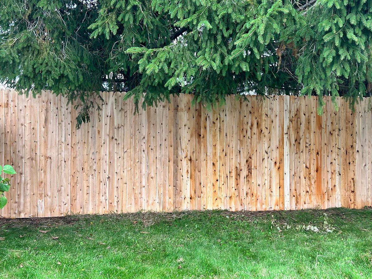 wood on wood fence