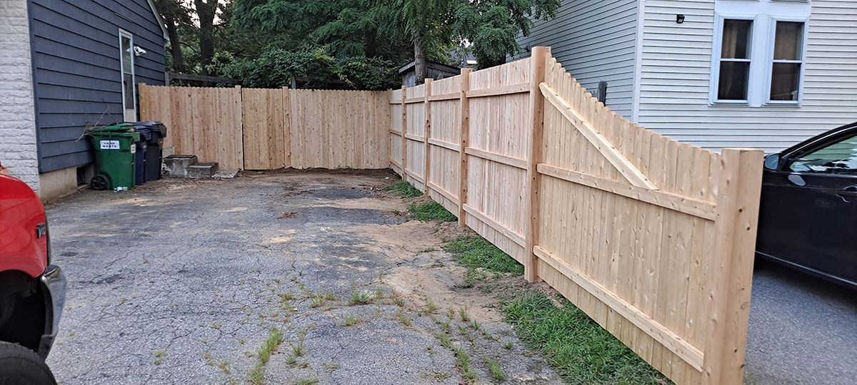 wood on wood fence