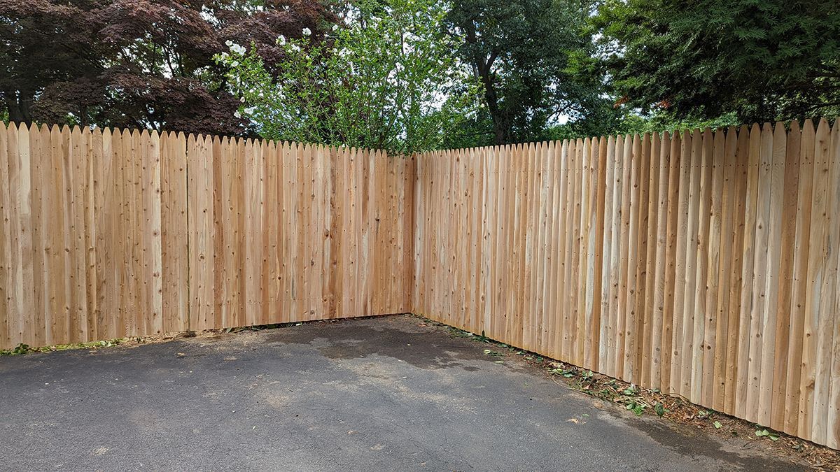 wood on wood fence