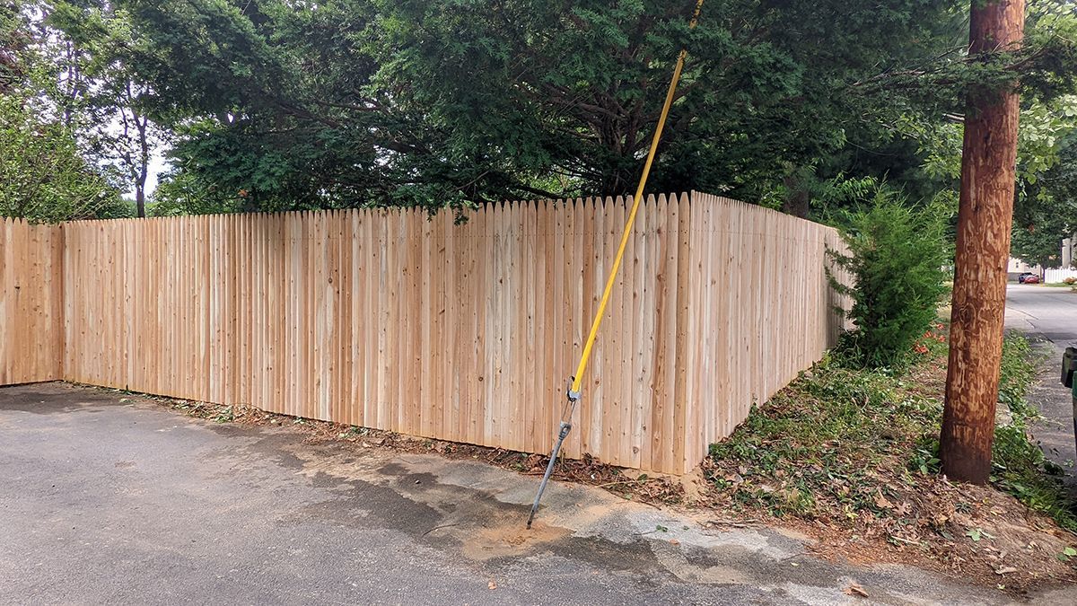 wood on wood fence