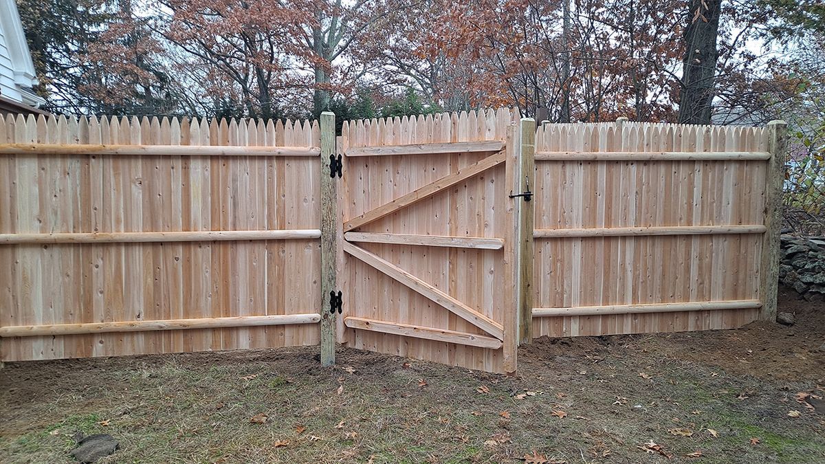 wood on wood fence