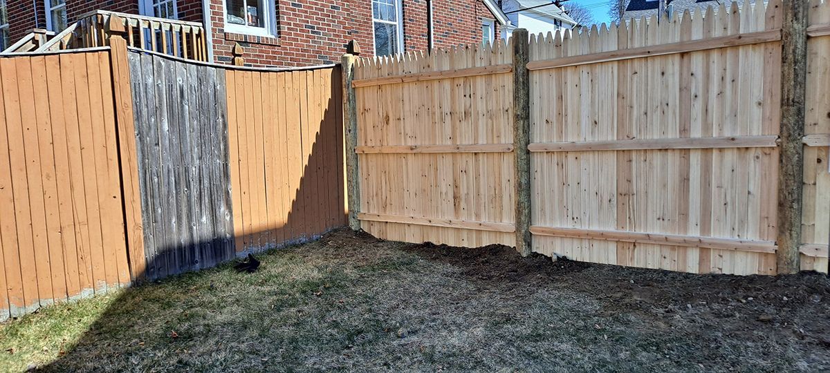 wood on wood fence
