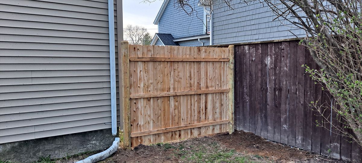 wood on wood fence