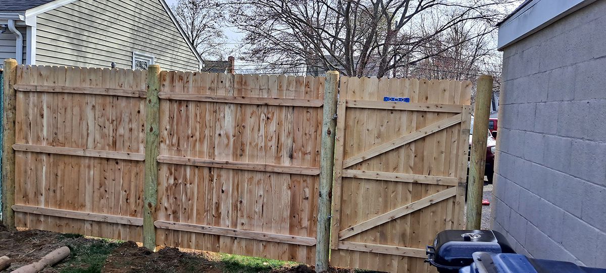 wood on wood fence