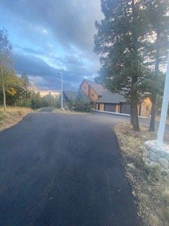 Asphalt paving in residential area