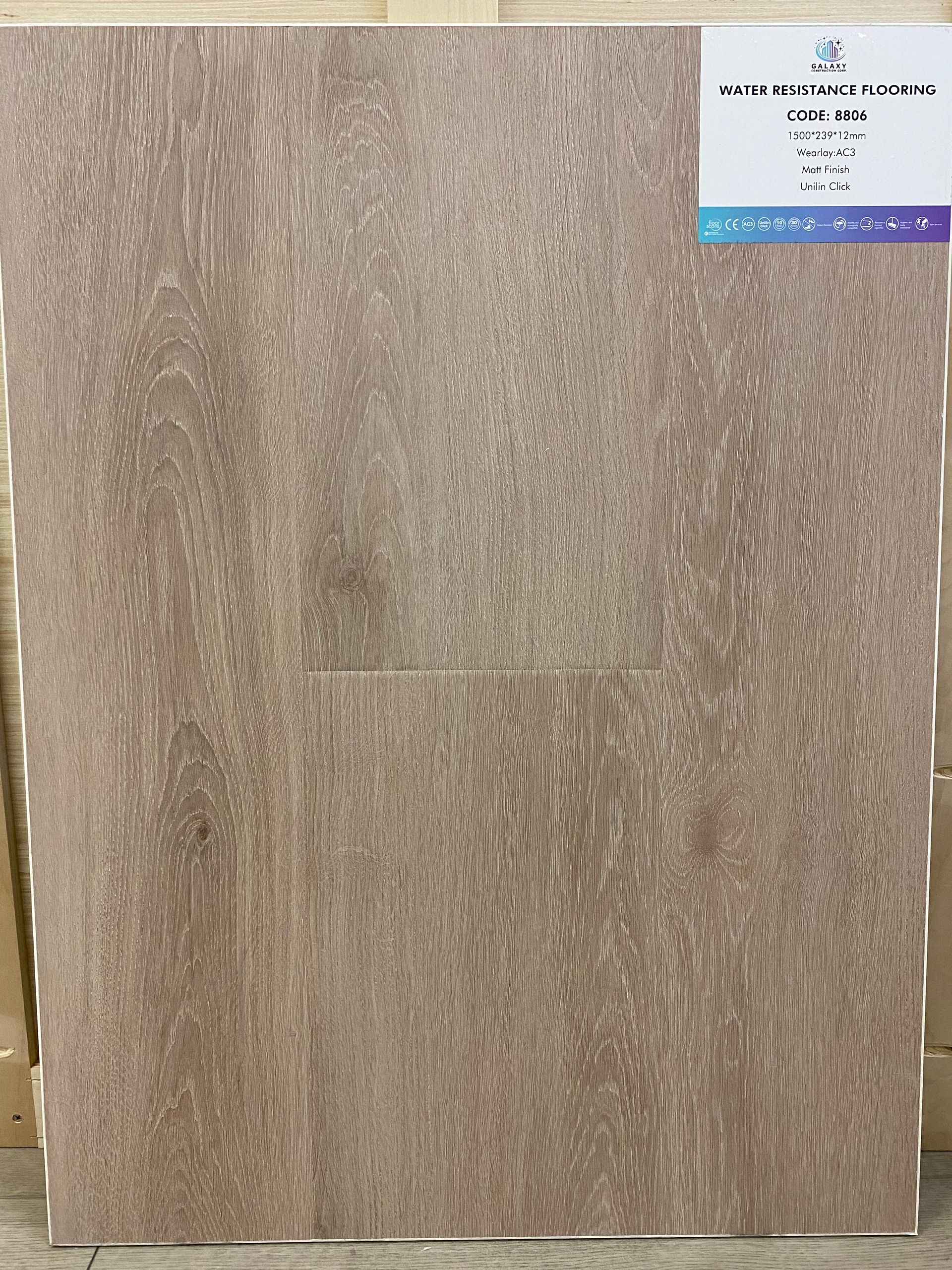 A close up of a tile with a label on it.