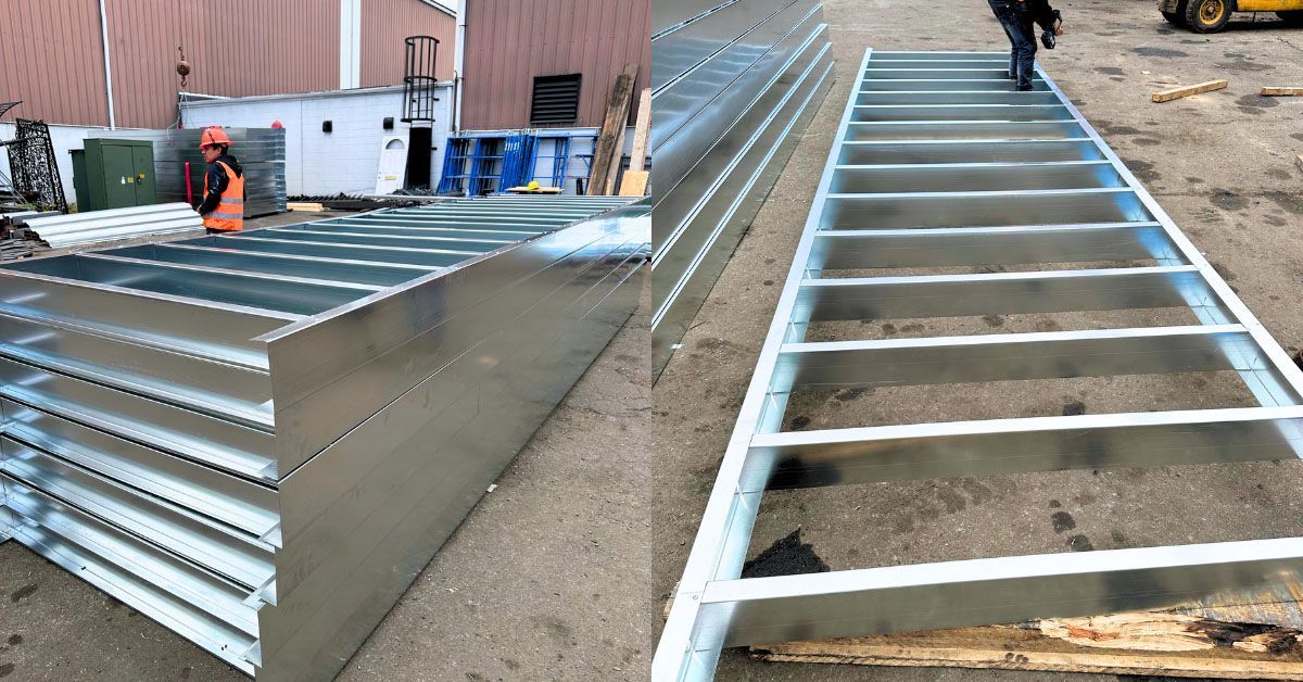 Newly built light gauge framing