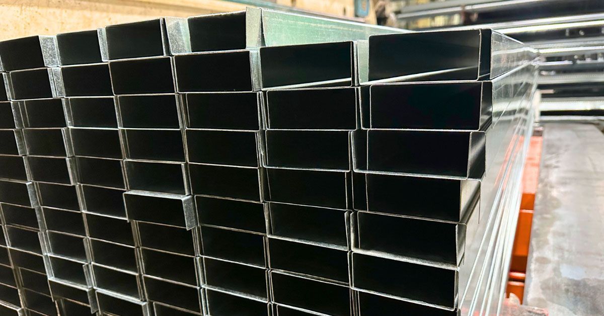 A stack of metal for light gauge framing