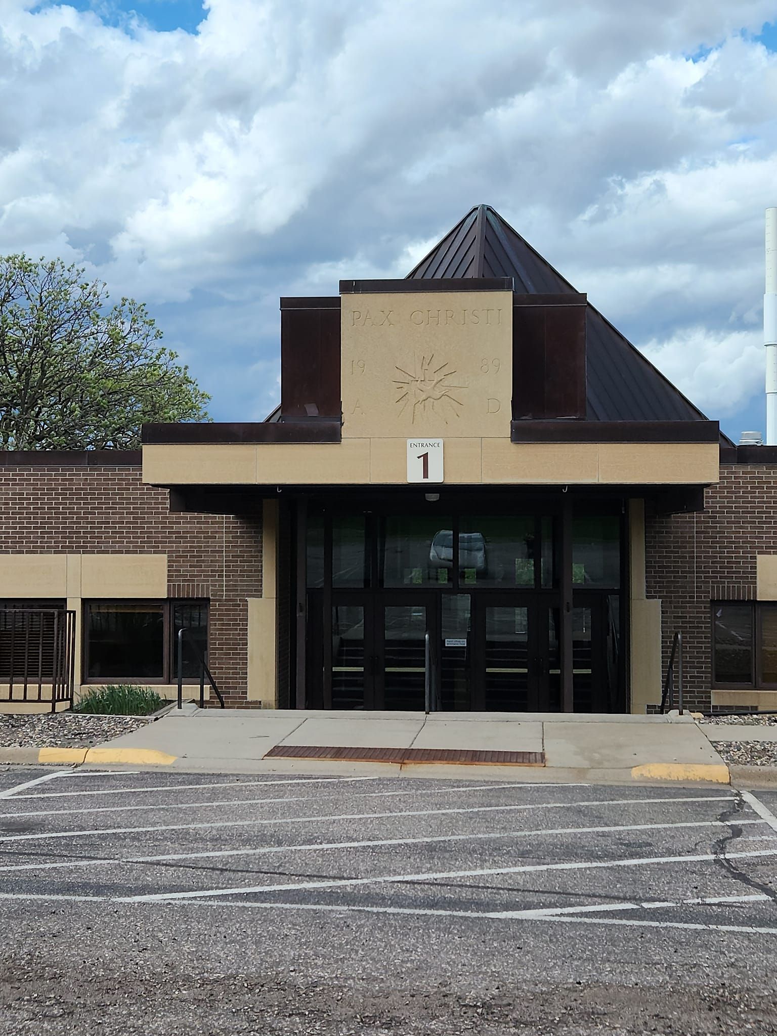 A building with the number 1 on it