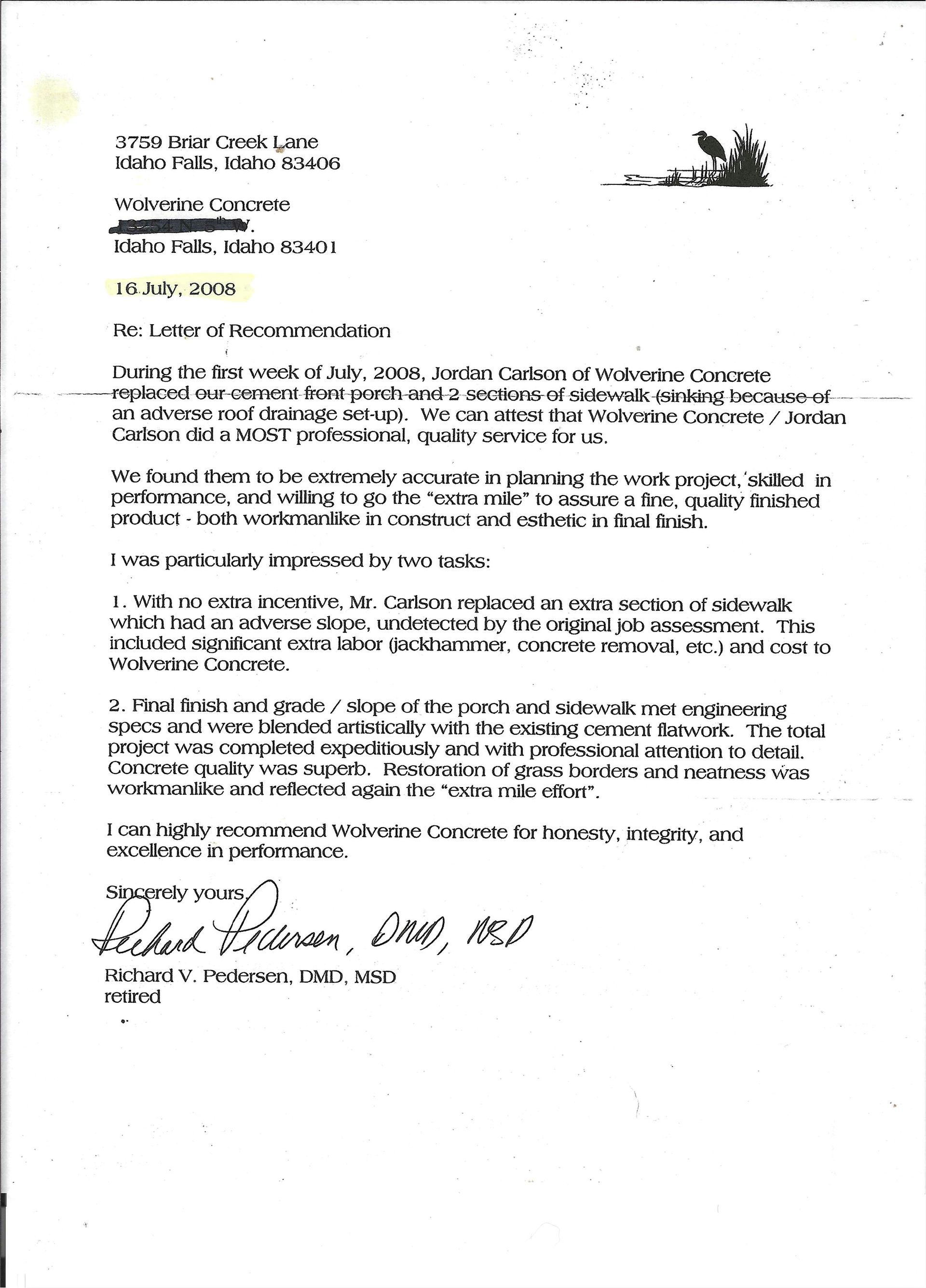 A black and white letter with a signature on it.