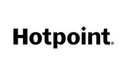 Hotpoint logo: black text on white, a consumer appliance brand.