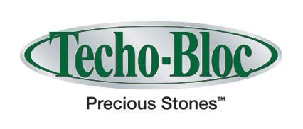 The logo for techo-bloc precious stones is on a white background.
