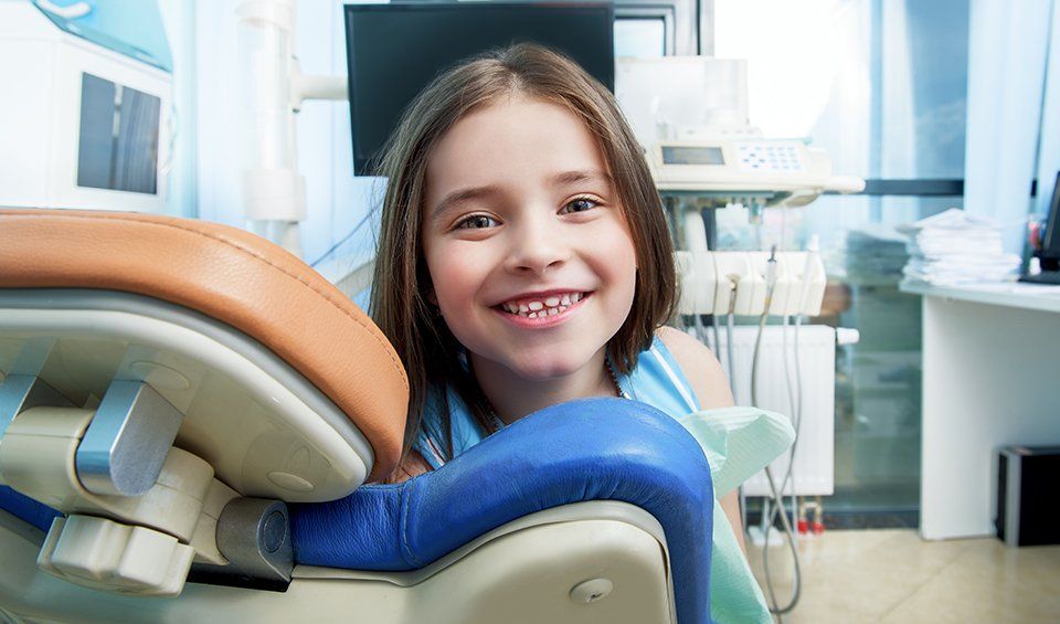 Child with beautiful teeth