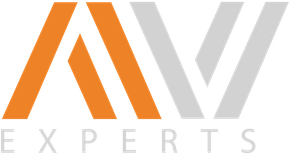 MAV Experts logo with orange and gray stylized letters and spaced gray text below