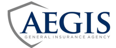 Aegis general insurance agency logo with a shield