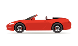 a red convertible sports car