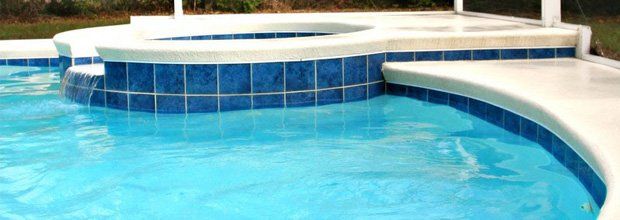 Pool with blue tile