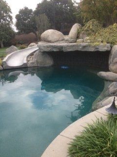 pool with waterscape