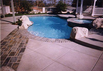 stone pool deck