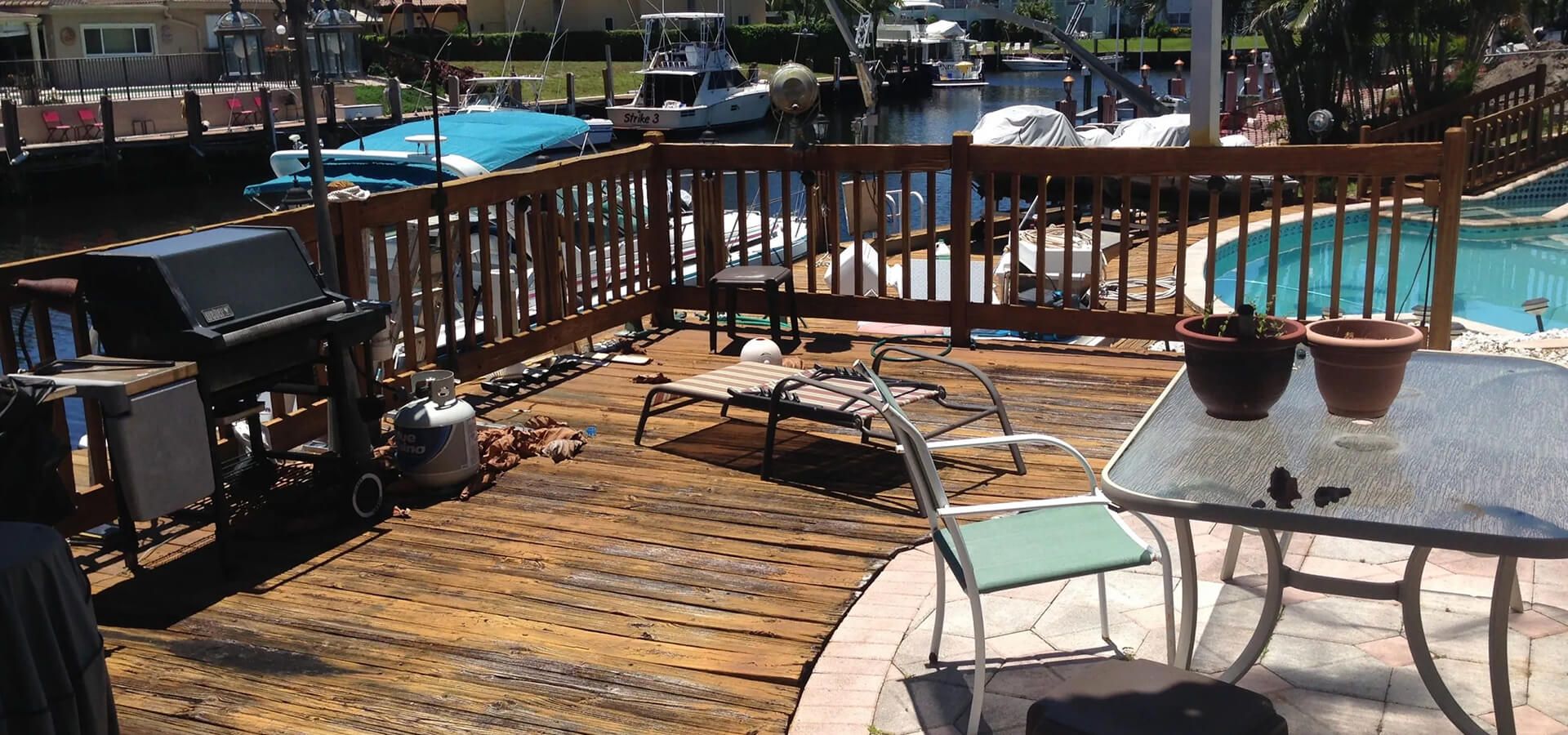 Before deck construction