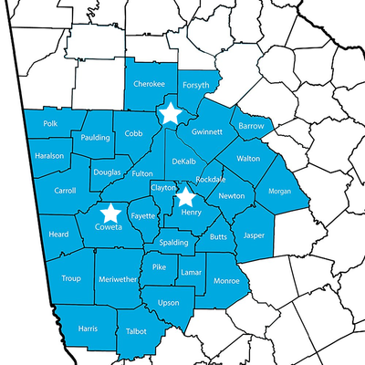 Sacred Journey Hospice - Service Area Map