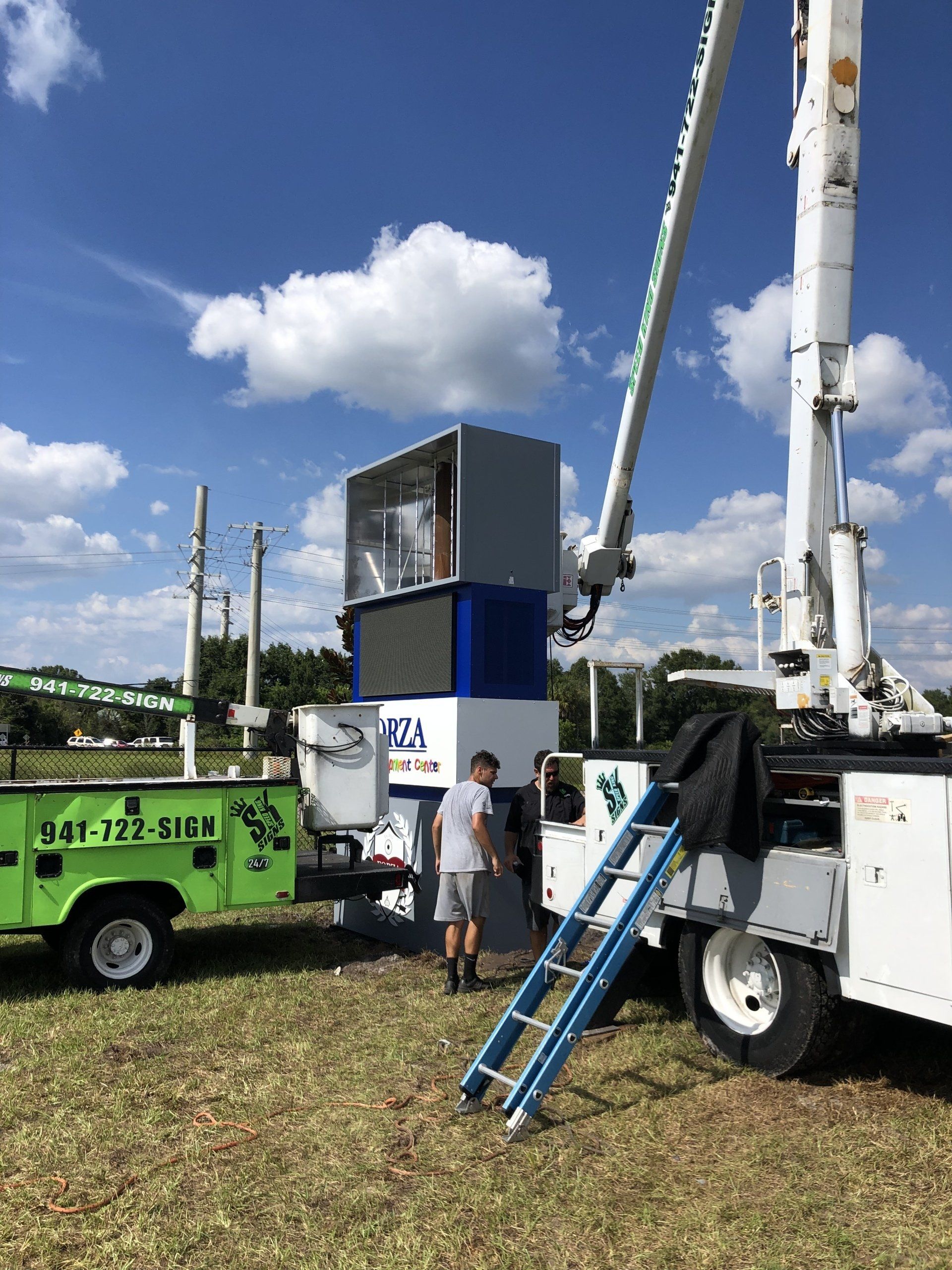 Custom signage installation