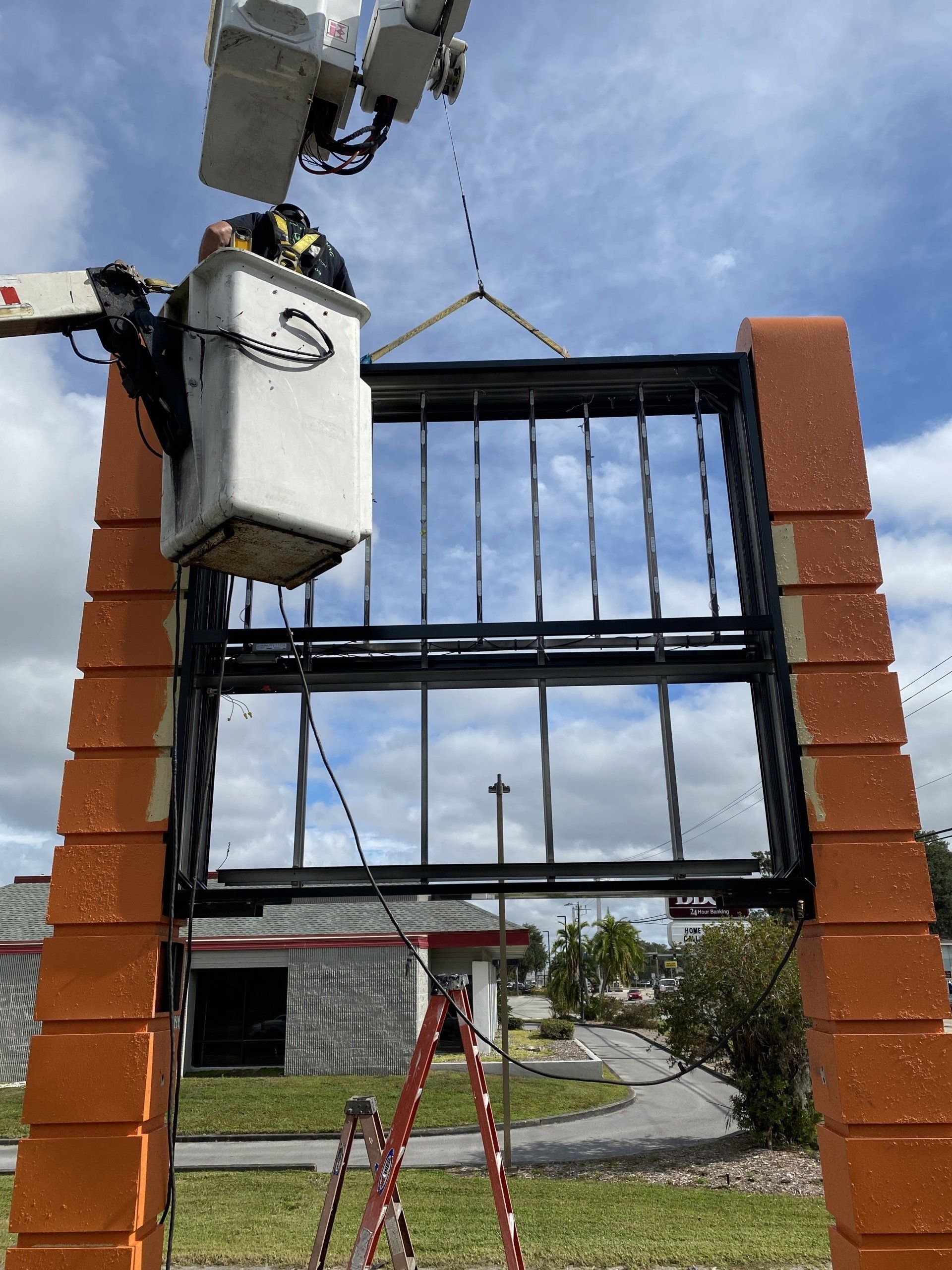 Installing a custom signage