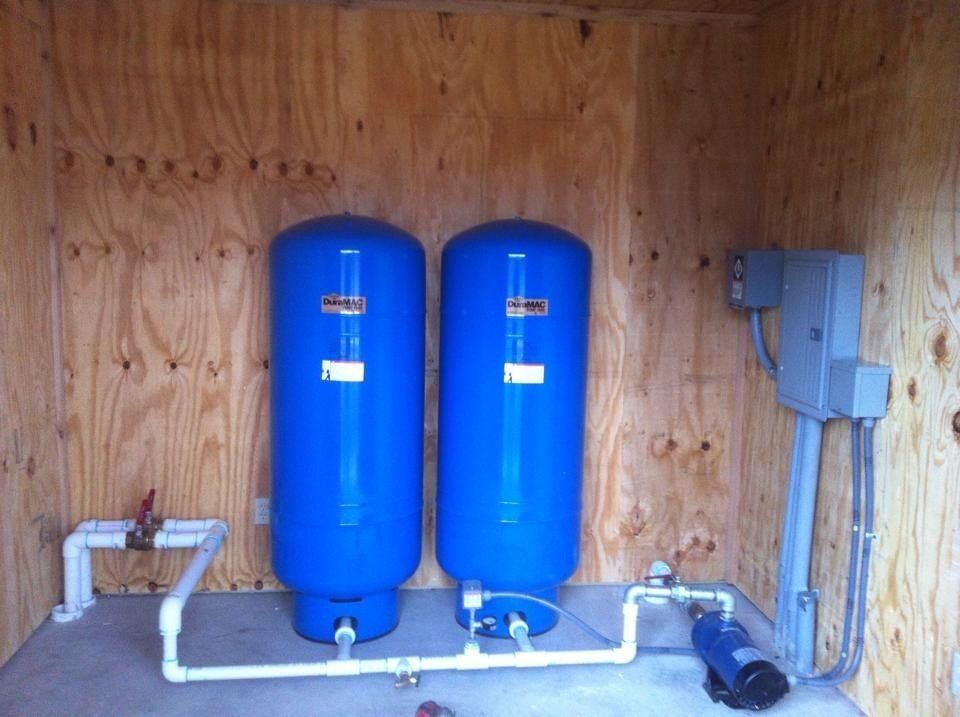 Blue gas tanks