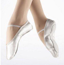 White Satin Ballet Slipper