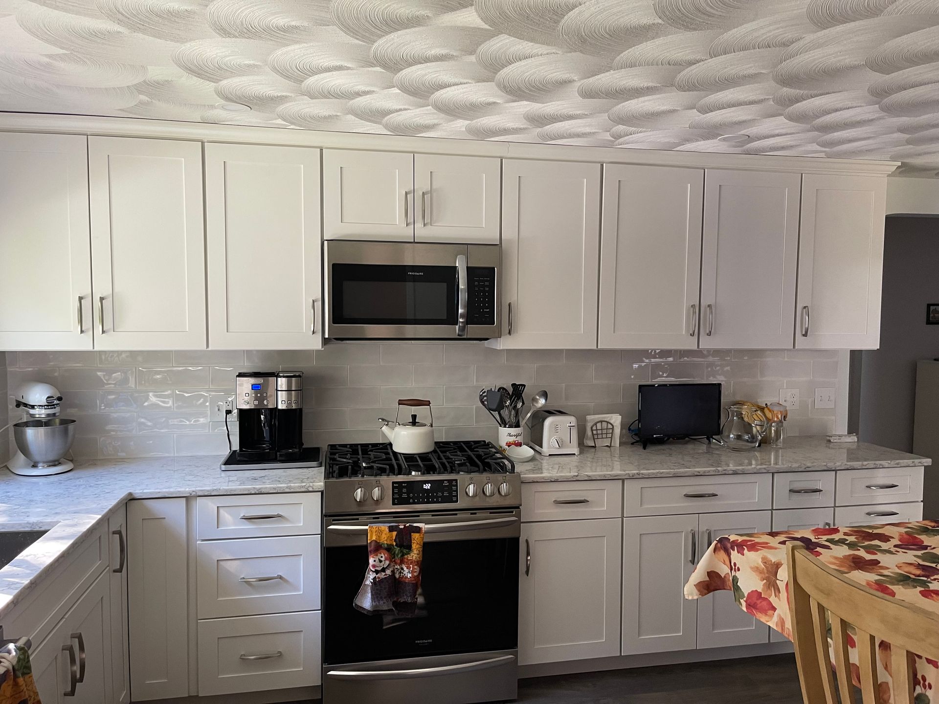 white cabinets