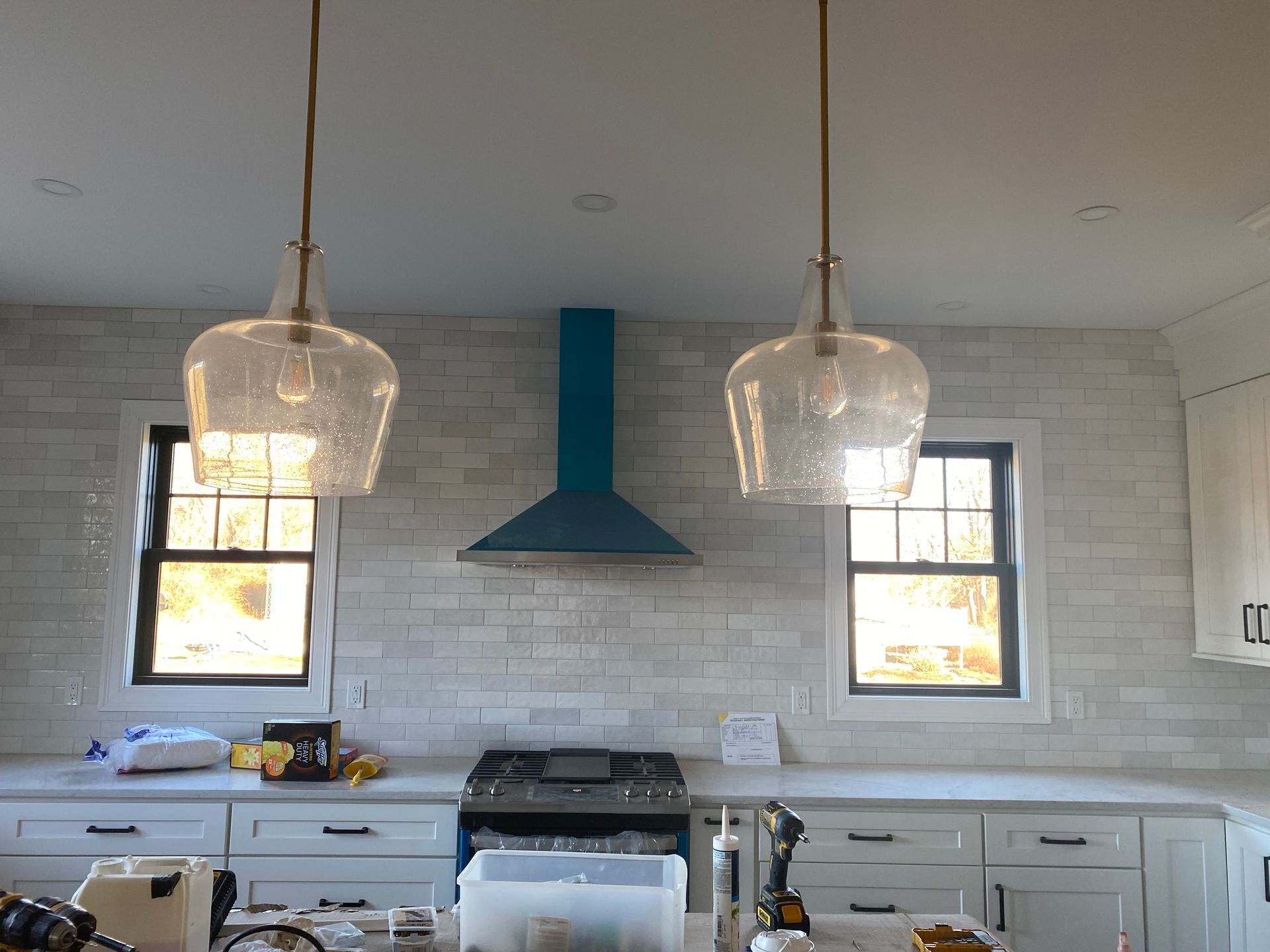 new kitchen cabinets and lighting