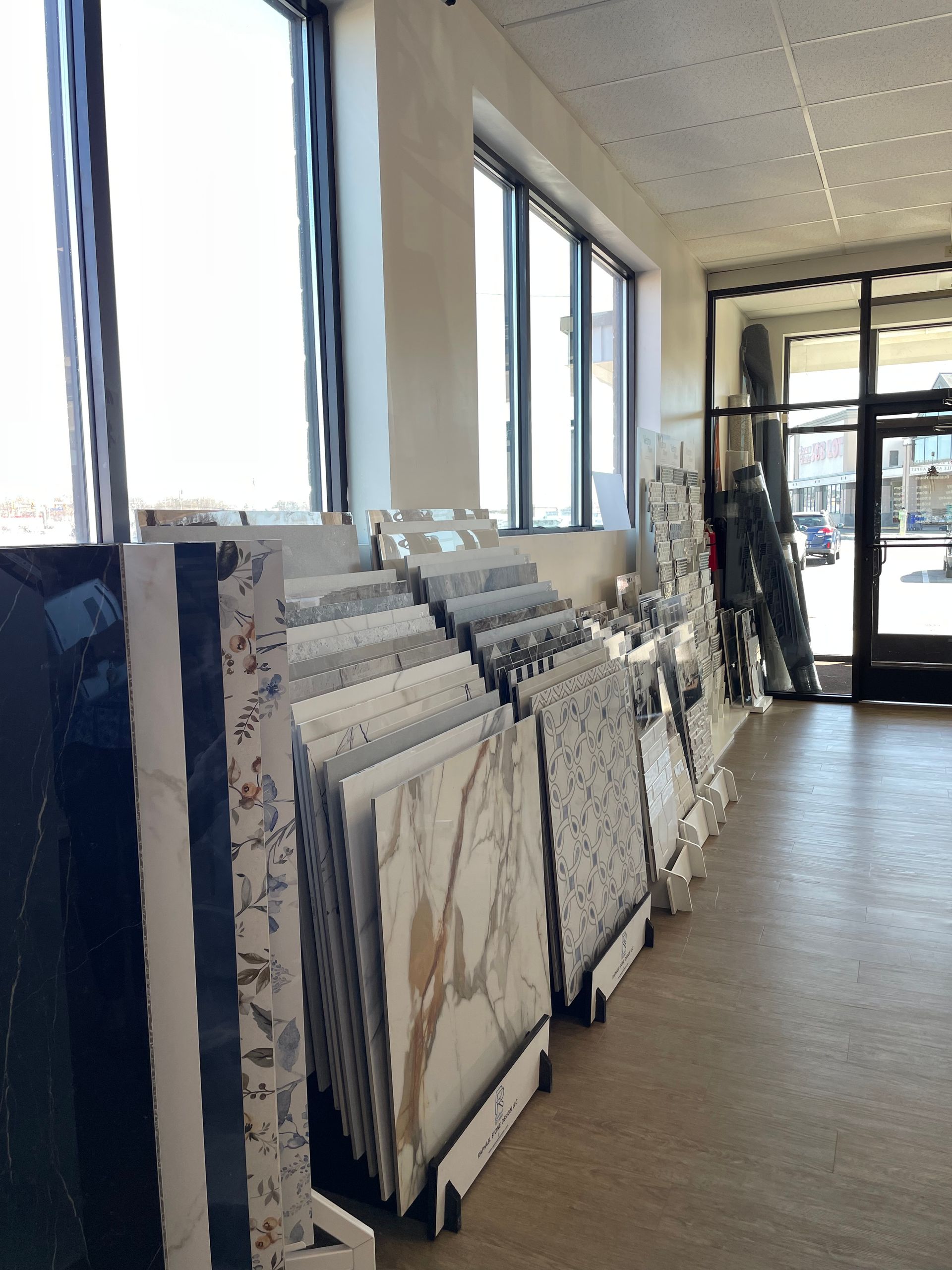 A store filled with lots of tiles and marbles