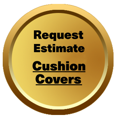 gold button with request estimate cushion covers