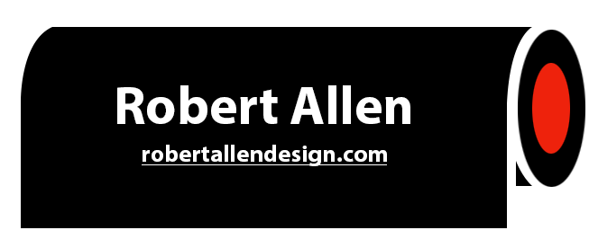A black sign that says robert allen on it