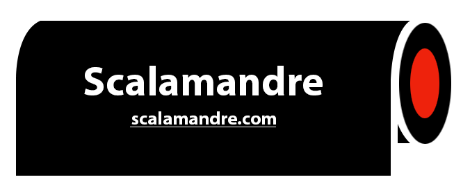 A black sign that says Scalamandre