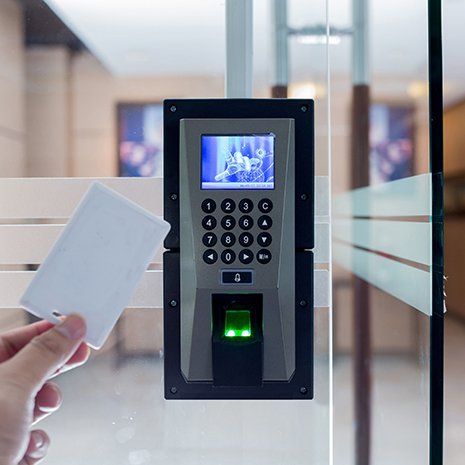 Card key access for office entrance