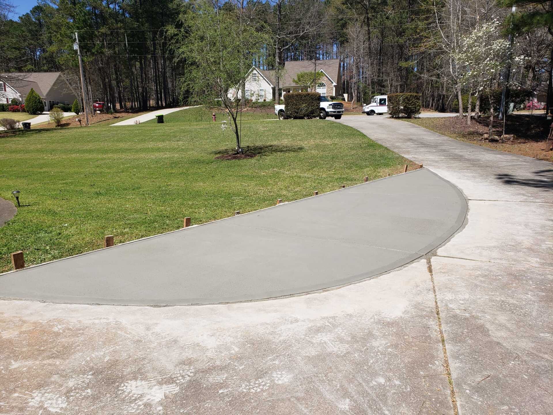 Concrete driveway