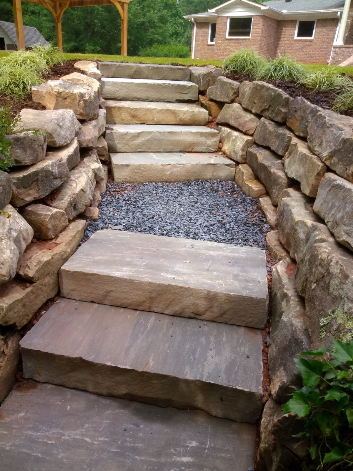 Hardscaping steps