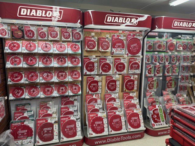 A display of diablo tools in a store