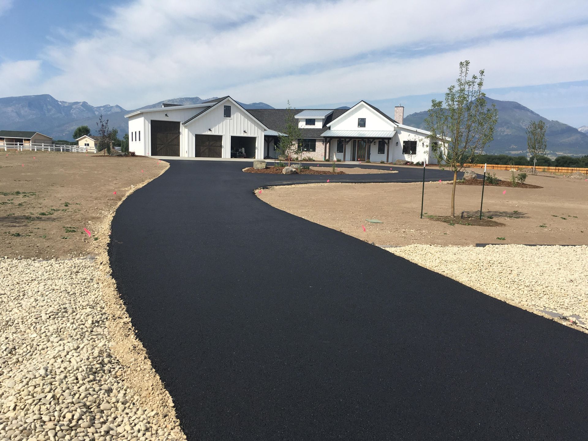 After driveway paving