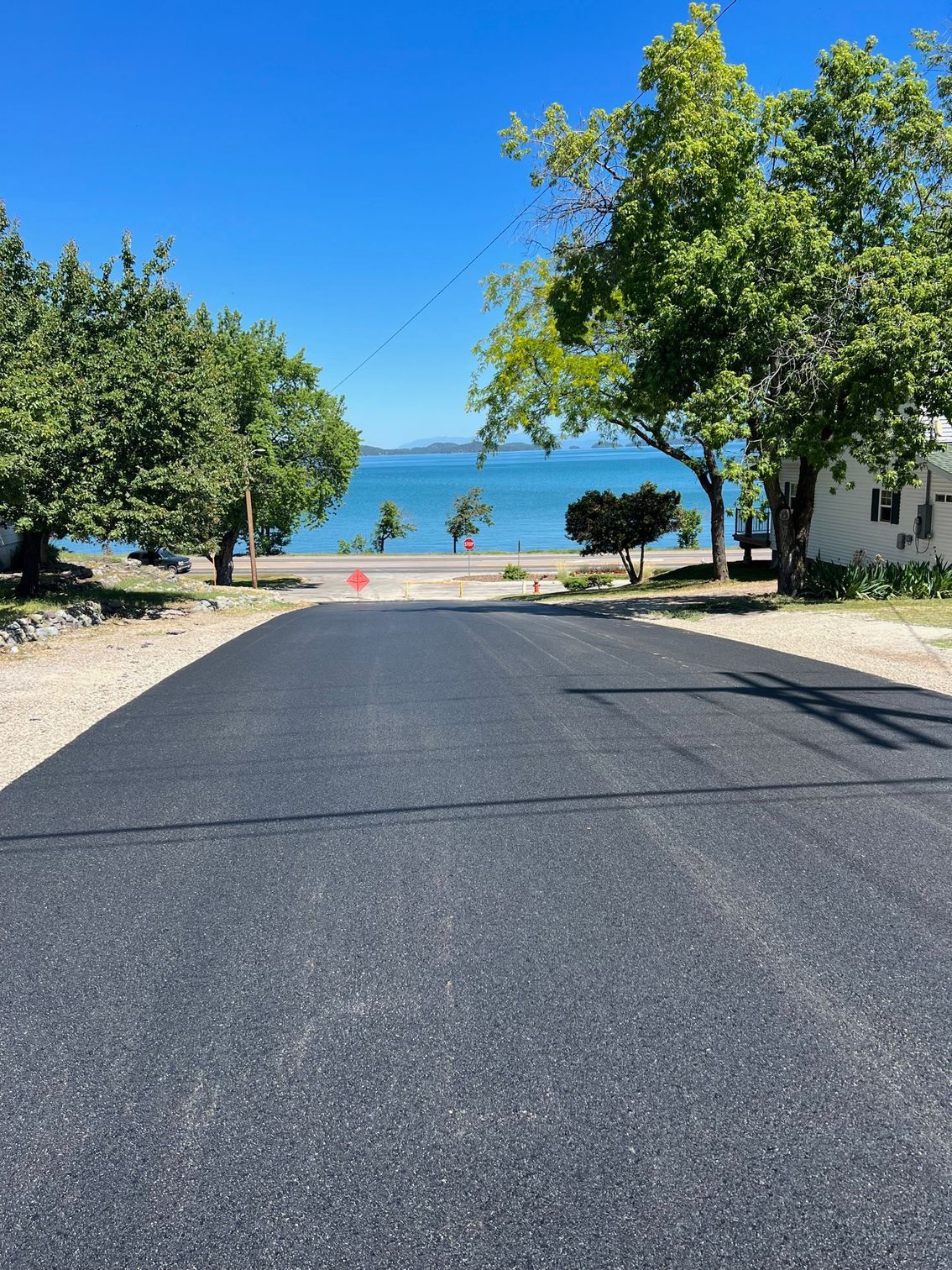 Paved road to the beach