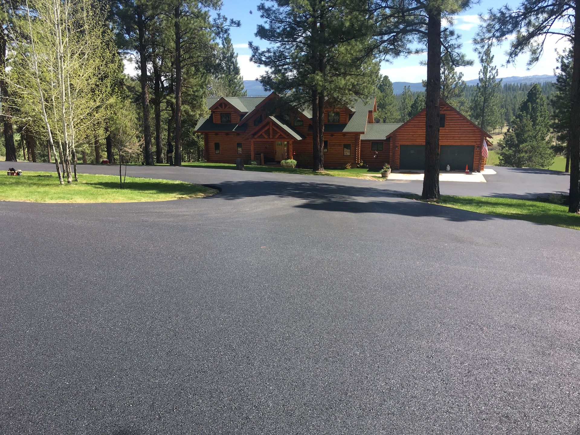 New paved driveway