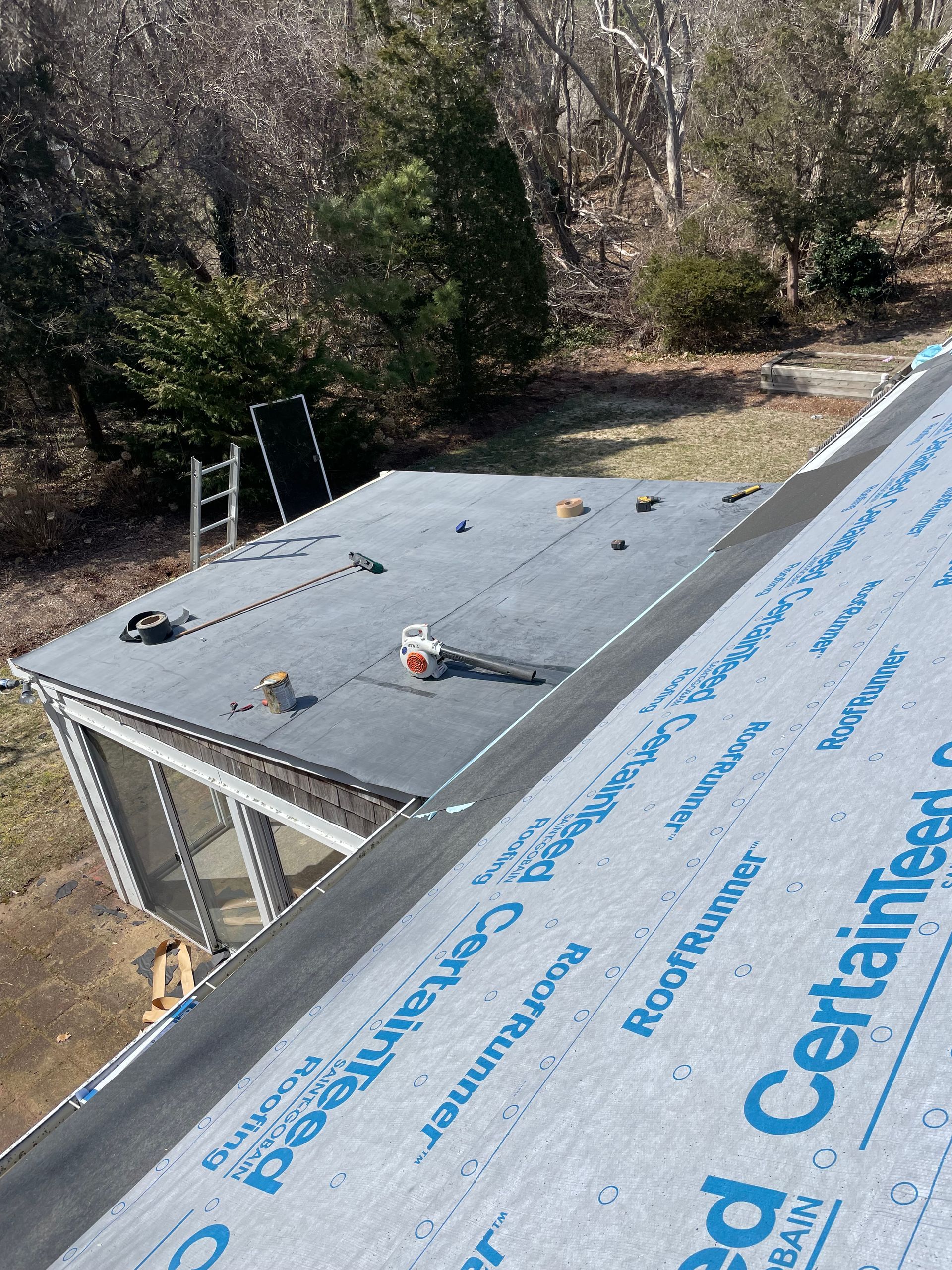 roofing project in progress