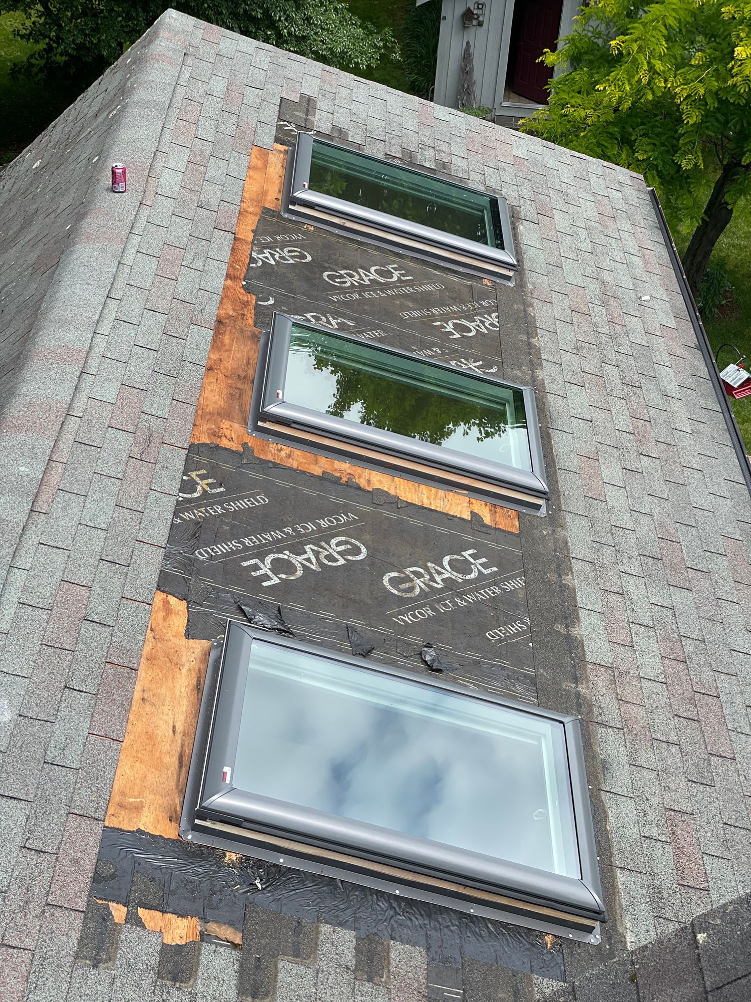 Newly installed skylight