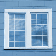white frame window