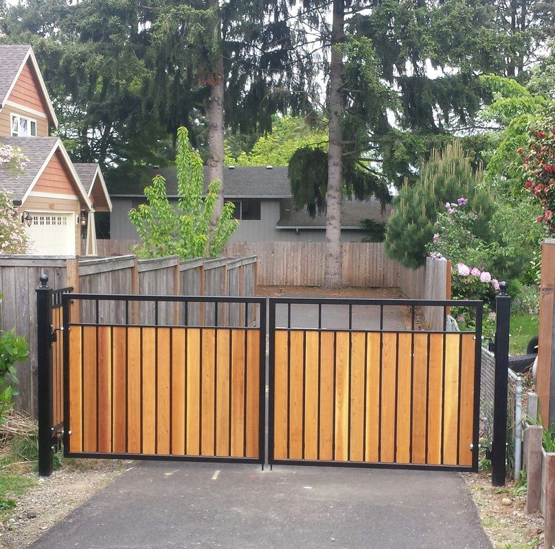 wood and metal gate